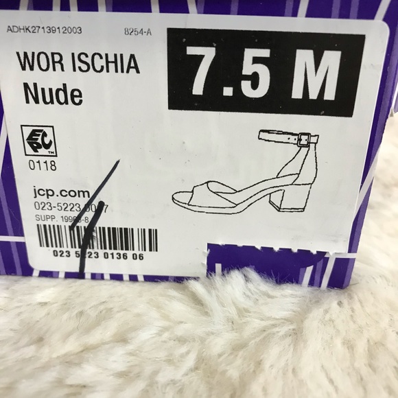 NWB Worthington Nude Block Heel Sandals 7.5M - Picture 4 of 8